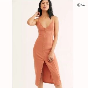 Free People Make it Snappy Slip Dress